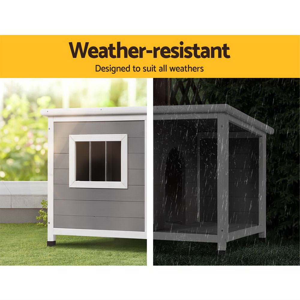 i.Pet Large Wooden Dog Kennel – Indoor & Outdoor Log Cabin wooden dog kennel ipet