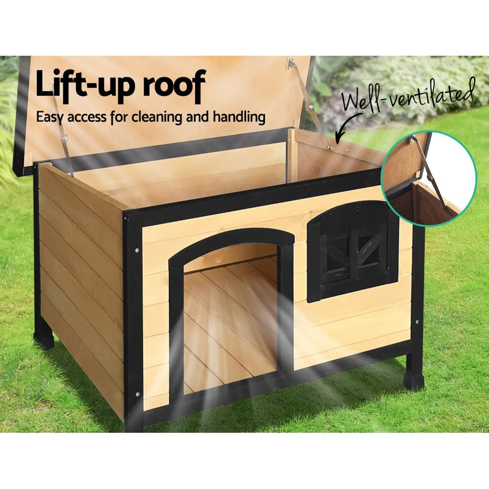 i.Pet Large Wooden Dog Kennel – Indoor & Outdoor Cabin Wooden Dog Kennel ipet