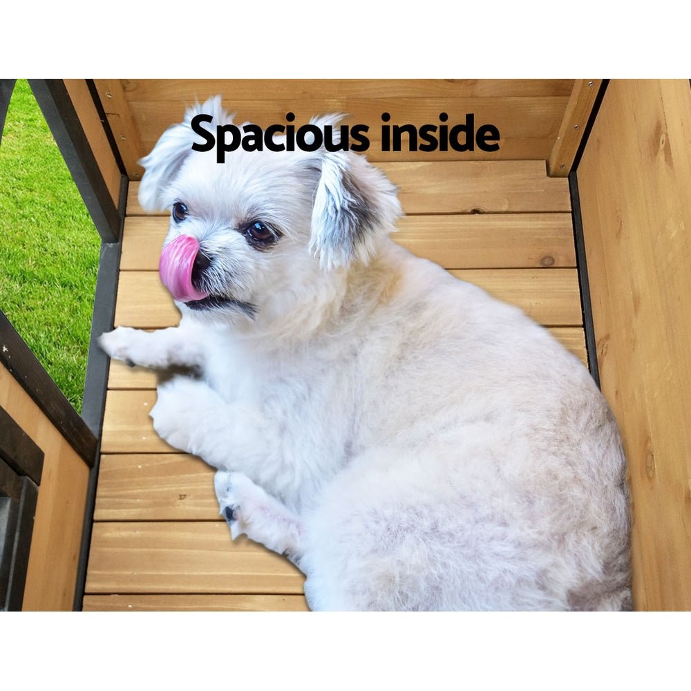 i.Pet Large Wooden Dog Kennel – Indoor & Outdoor Cabin Wooden Dog Kennel ipet