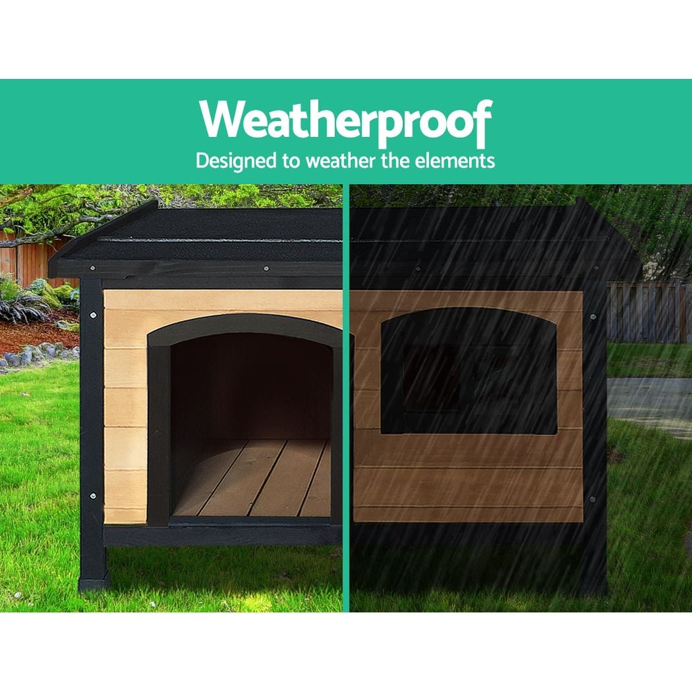 i.Pet Dog Kennel Large Wooden Outdoor Indoor House Pet Puppy Crate Cabin Waterproof Pet Care > Dog Supplies > Dog Kennels ipet