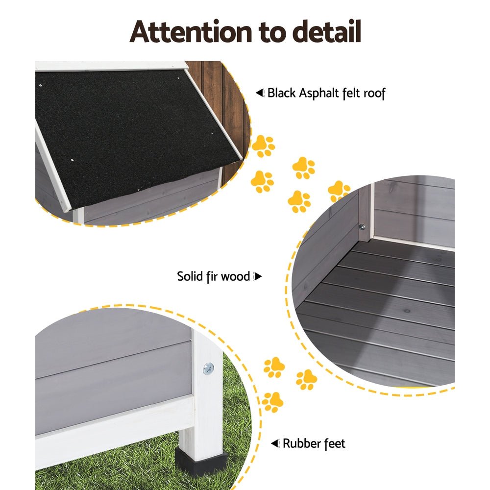 i.Pet Dog Kennel Wooden Large Outdoor House Indoor Puppy Pet Cabin Weatherproof wooden dog kennel ipet