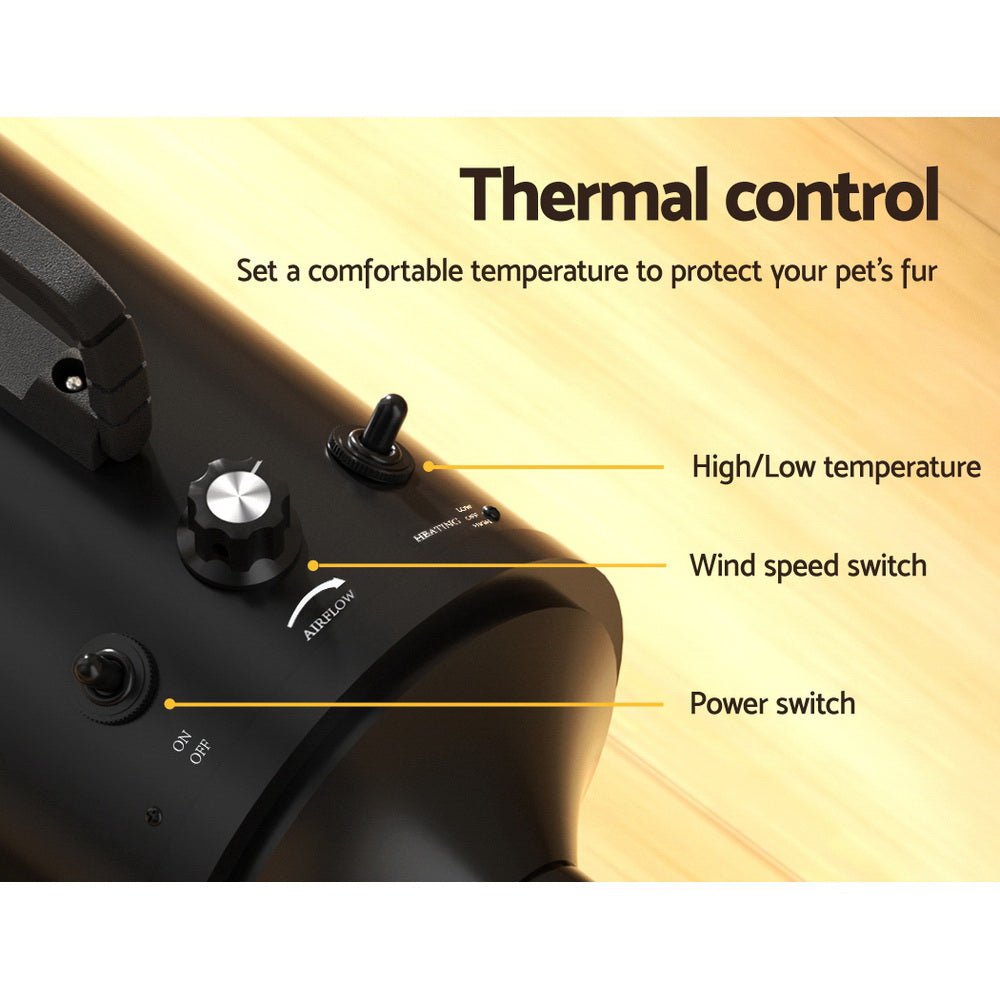 i.Pet Pet Hair Dryer Dog Cat Grooming Speed Blower Hairdryer Heater Low Noise Pet Care > Cleaning & Maintenance > Pet Cleaning Supplies ipet