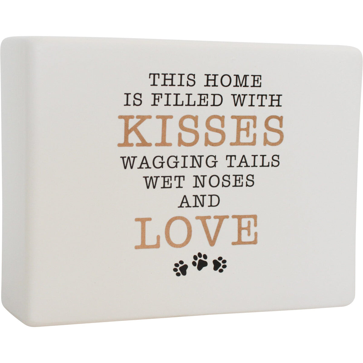 'Kisses and Love' Ceramic Sign decorative plague Lavida