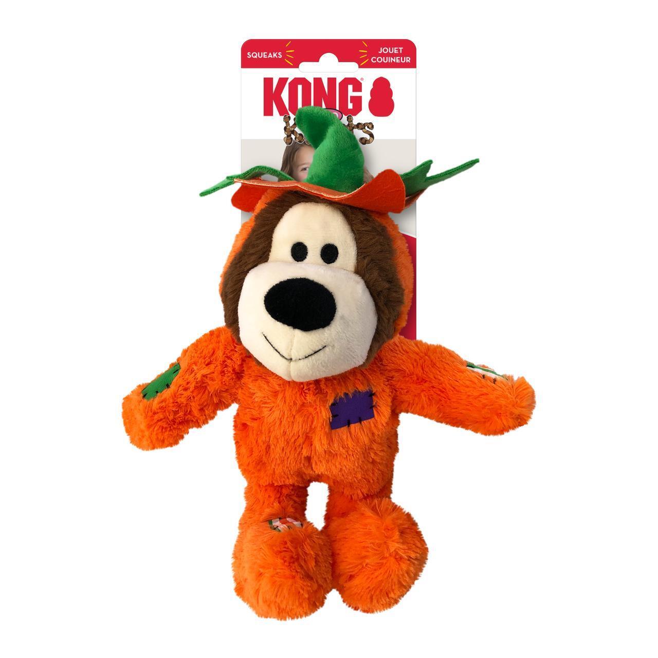 KONG Halloween Wild Knots Pumpkin Bear Plush Tug Dog Toy Dog toys kong