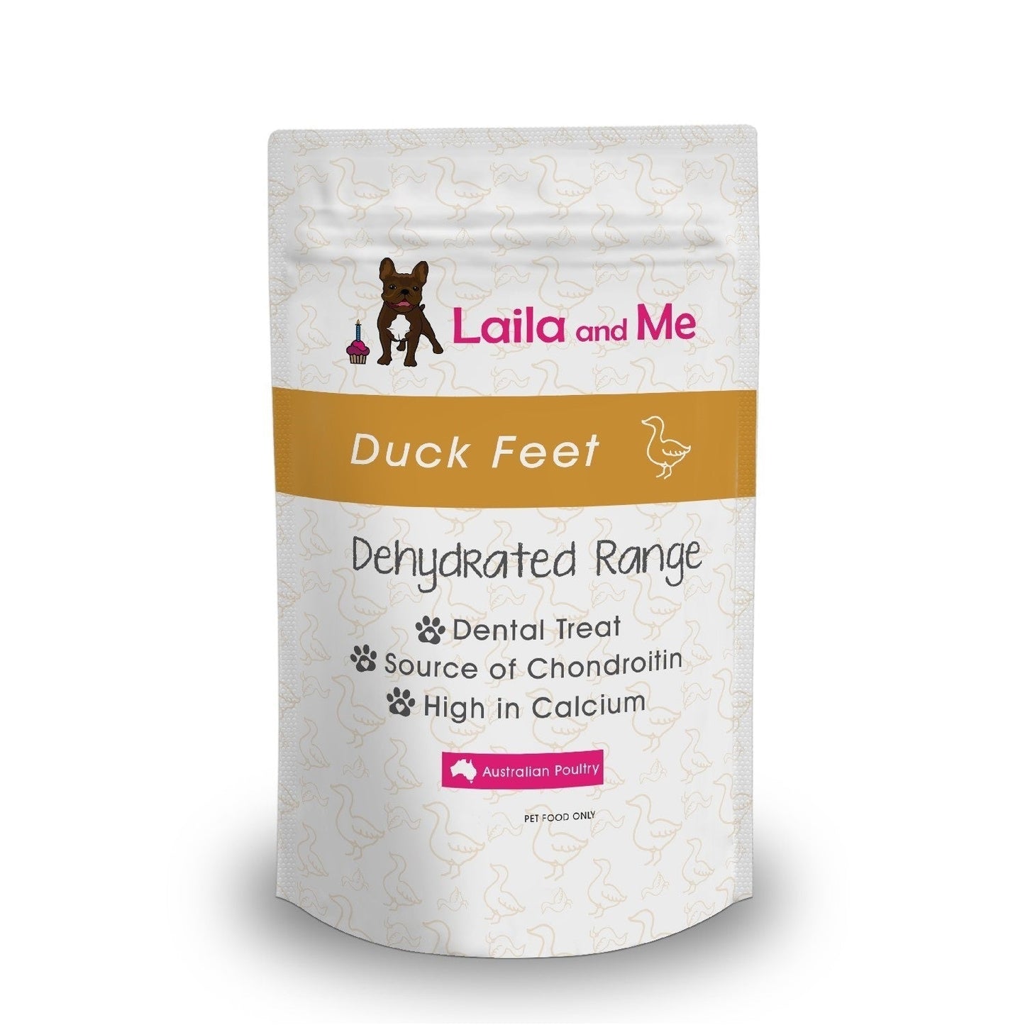 Laila & Me Dehydrated Australian Duck Feet Crunchy Dog Treats dog treats Laila & Me