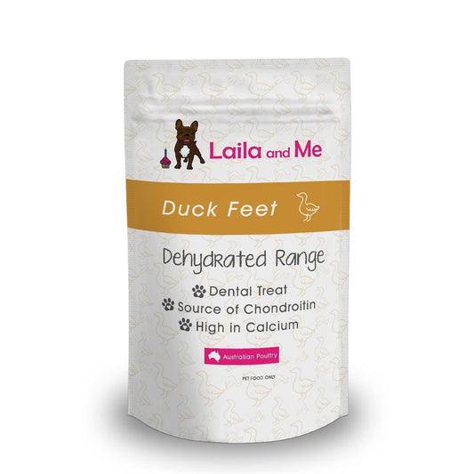 Laila & Me Dehydrated Australian Duck Feet Crunchy Dog Treats dog treats Laila & Me
