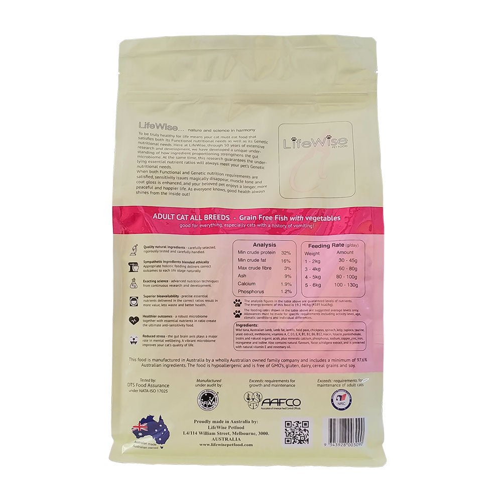 LifeWise – Adult Cat – GRAIN FREE – Fish Non-prescription Cat Food LifeWise