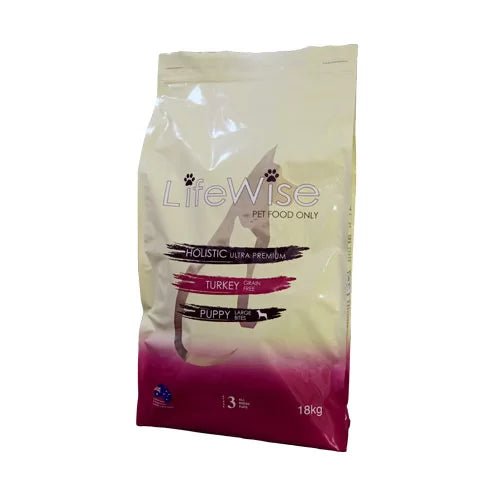 LIFEWISE PUPPY (STAGE 3) GF TURKEY LAMB LARGE BITES 2.5KG Woofy and Whiskers 18kg