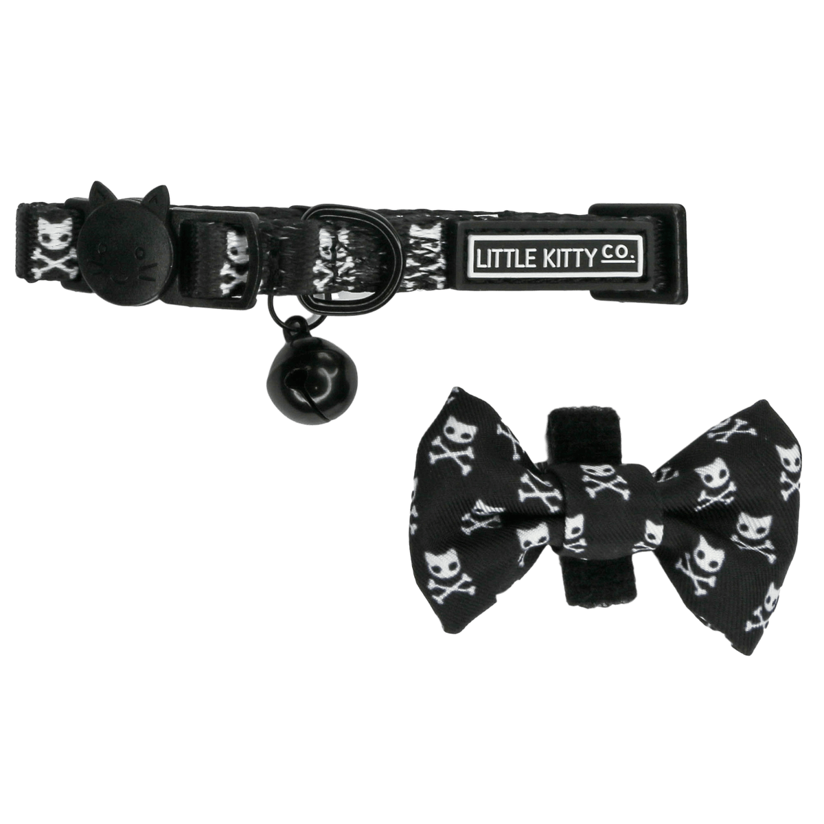 Little Kitty Co CAT COLLAR & BOW TIE: Baddest of them All Little Kitty Co. XS