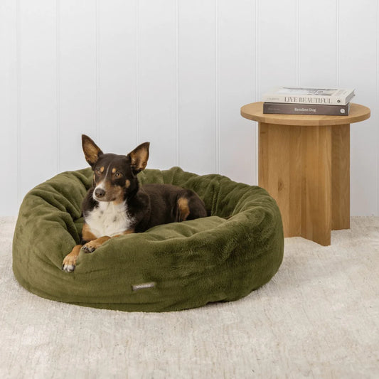 Snooza – Luxe Fur Cuddler – Leaf dog bed Snooza Large