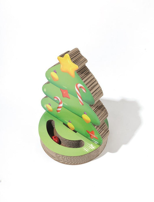 M-PETS Christmas toy - Festive Tree cat scratcher Woofy and Whiskers