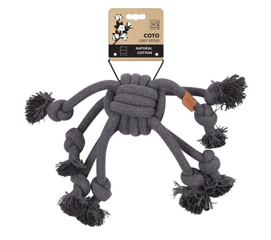 M-PETS COTO Eco rope dog toys Grey Spider 38cm Dog toys M-Pets Grey