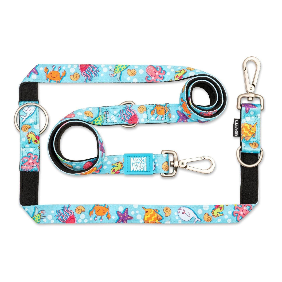 Max and Molly Dog Lead - Large Size - Various Designs - Woofy and Whiskers- Pet Care > Dog Supplies Max & Molly Urban Pets Blue Ocean Large