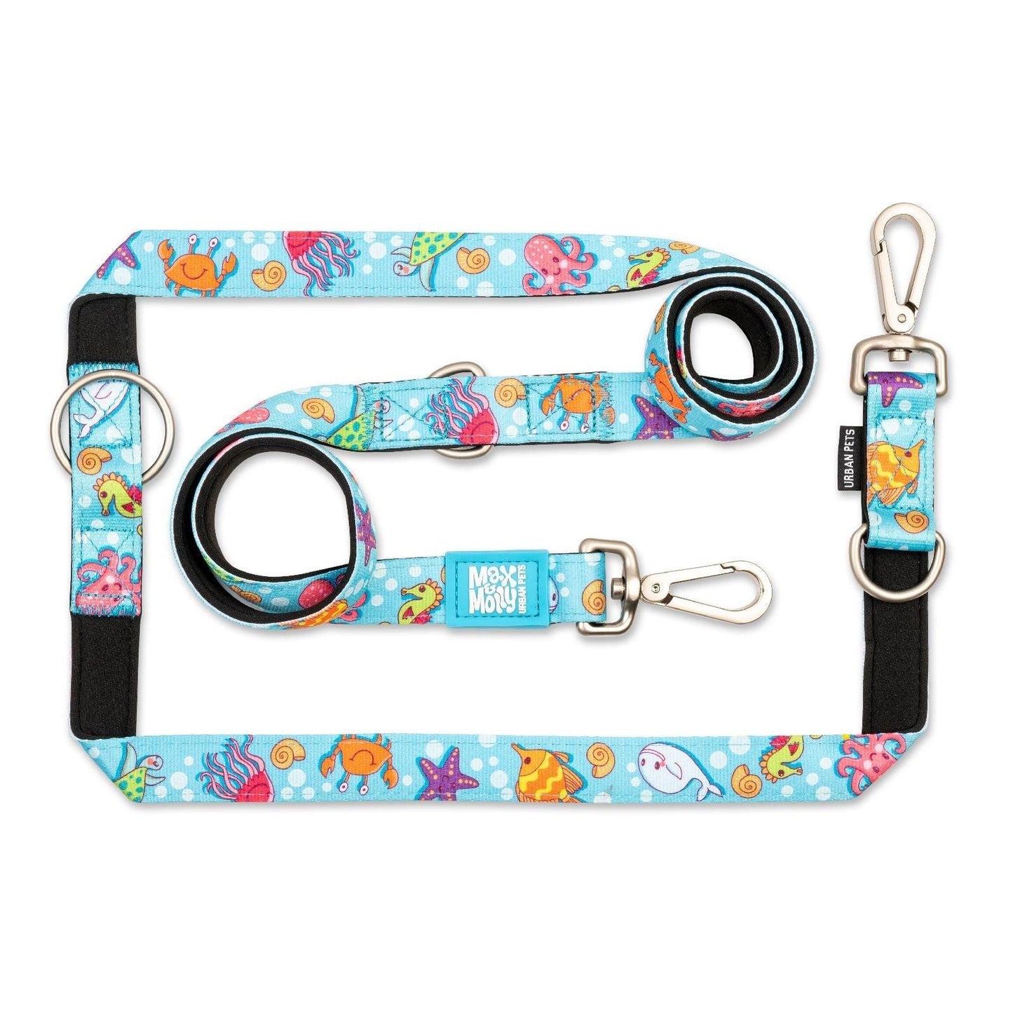Max and Molly Dog Lead - Large Size - Various Designs - Woofy and Whiskers- Pet Care > Dog Supplies Max & Molly Urban Pets Blue Ocean Large