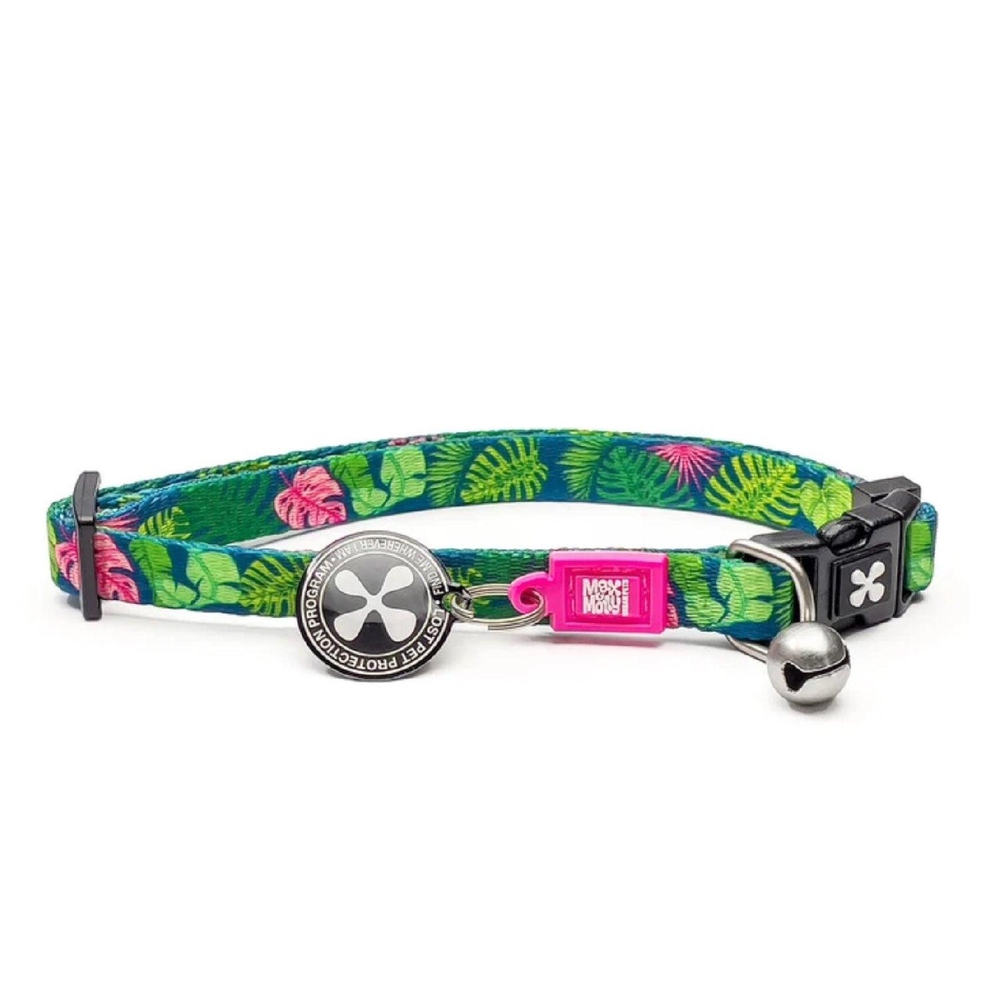Max and Molly Smart ID Cat Collar Cat Collar Max and Molly Tropical