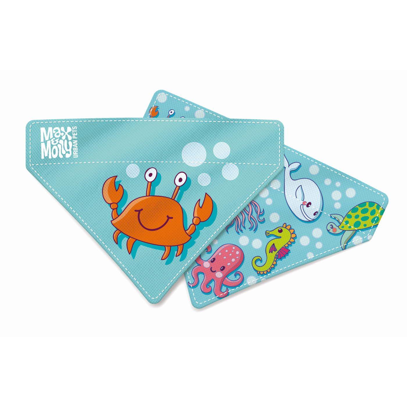 Max & Molly Bandanas for Cats & Dogs - Small Max & Molly Urban Pets Blue Ocean Small (S)