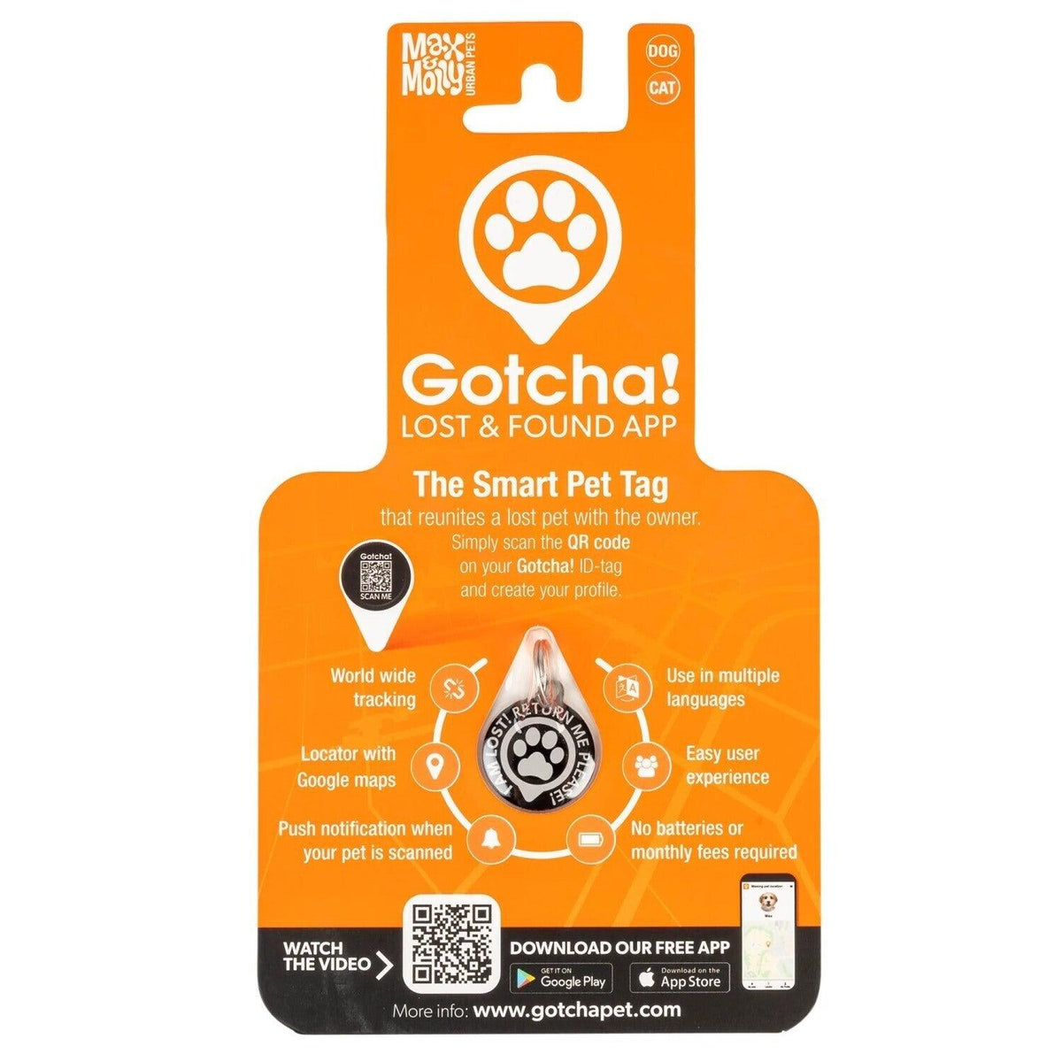 Max & Molly GOTCHA Tag ID Tag Max & Molly Urban Pets