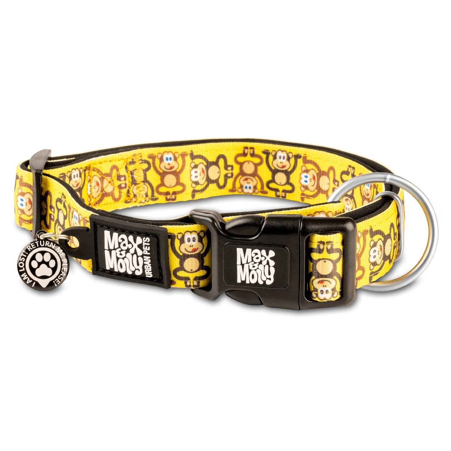 Max & Molly Smart ID Dog Collar - Various Designs Dog Collar Max & Molly Urban Pets X Small Monkey Mania