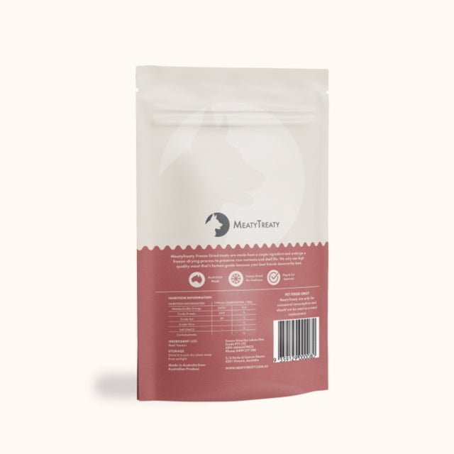 Meaty Treaty Australian Freeze Dried Beef Tendon Dog Treats 70g Woofy and Whiskers