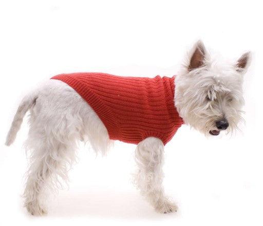 Mongolian 100% Woolen dog Jumper Elegance: Hand-Loomed -Roll Neck Dog Apparel Hamish McBeth 30cm Red