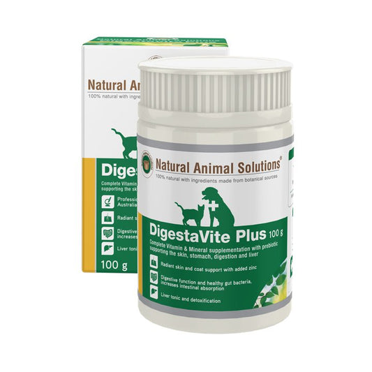 Natural Animal Solutions DigestaVite Plus Supplement for Cats and Dogs 100g Woofy and Whiskers