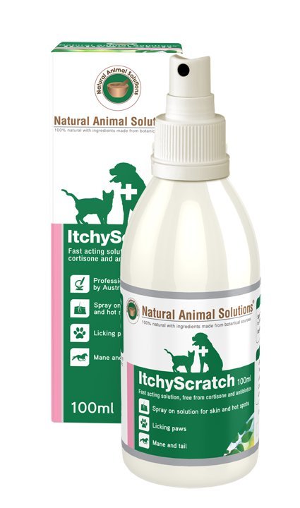 Natural Animal Solutions Itchy Scratch for Cats & Dogs - 100ml pet itch ease spray Natural Animal Solutions