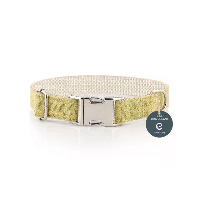 Natural Hemp & Cotton Dog Collar & Leash (sold seperate) (Orange Burst) Pet Care > Dog Supplies Essential Dog XS Green Collar