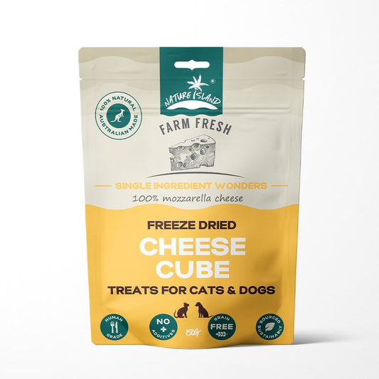 Nature Island Freeze Dried Cheese Cube treats 150g for Pets NI2914-CCm Pet treats Nature Island Cheese