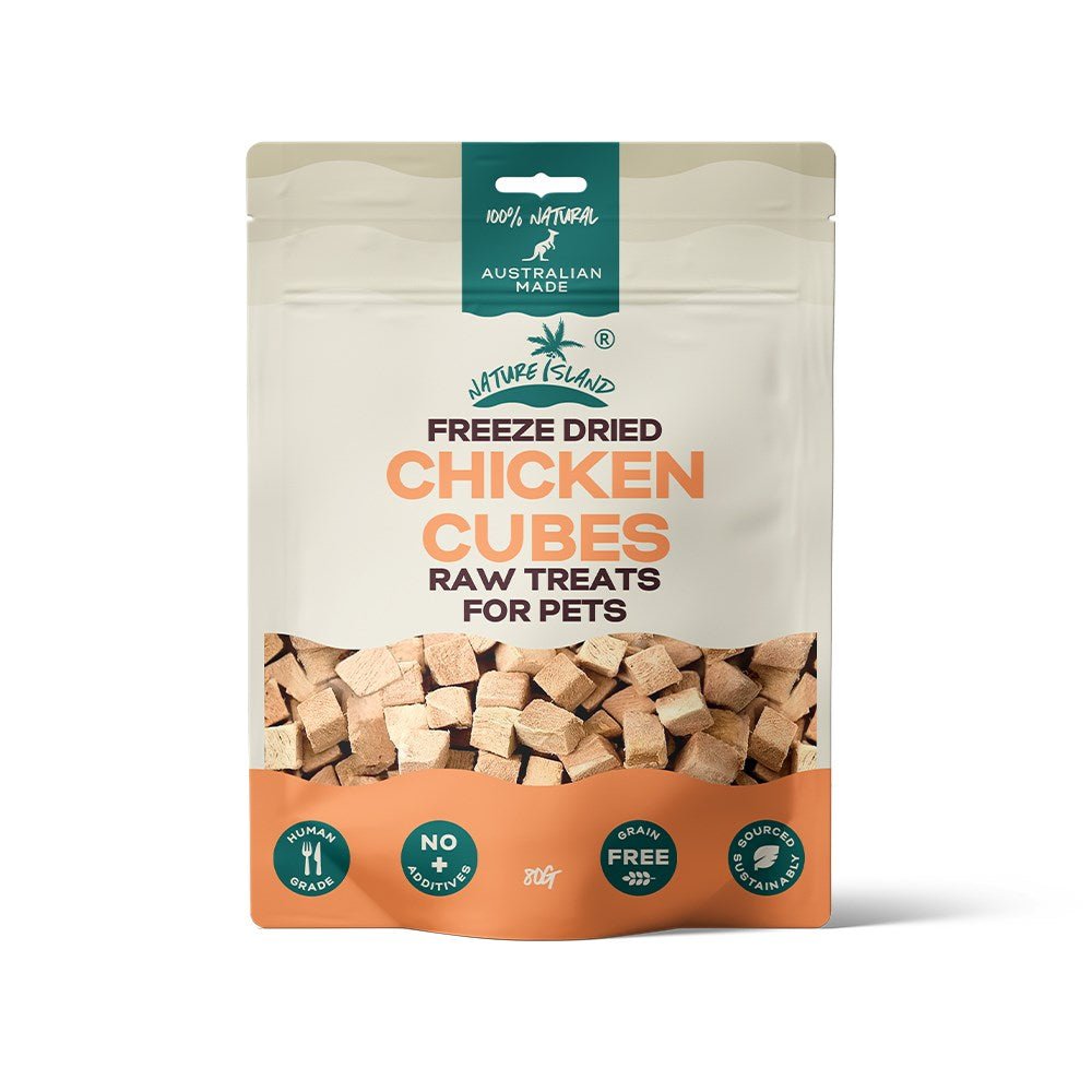Nature Island Freeze Dried Cheese Cube treats 150g for Pets NI2914-CCm Pet treats Nature Island Chicken