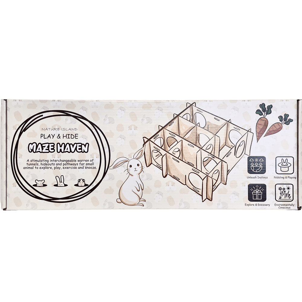 Nature Island Play & Hide Maze Haven for Rabbits Woofy and Whiskers