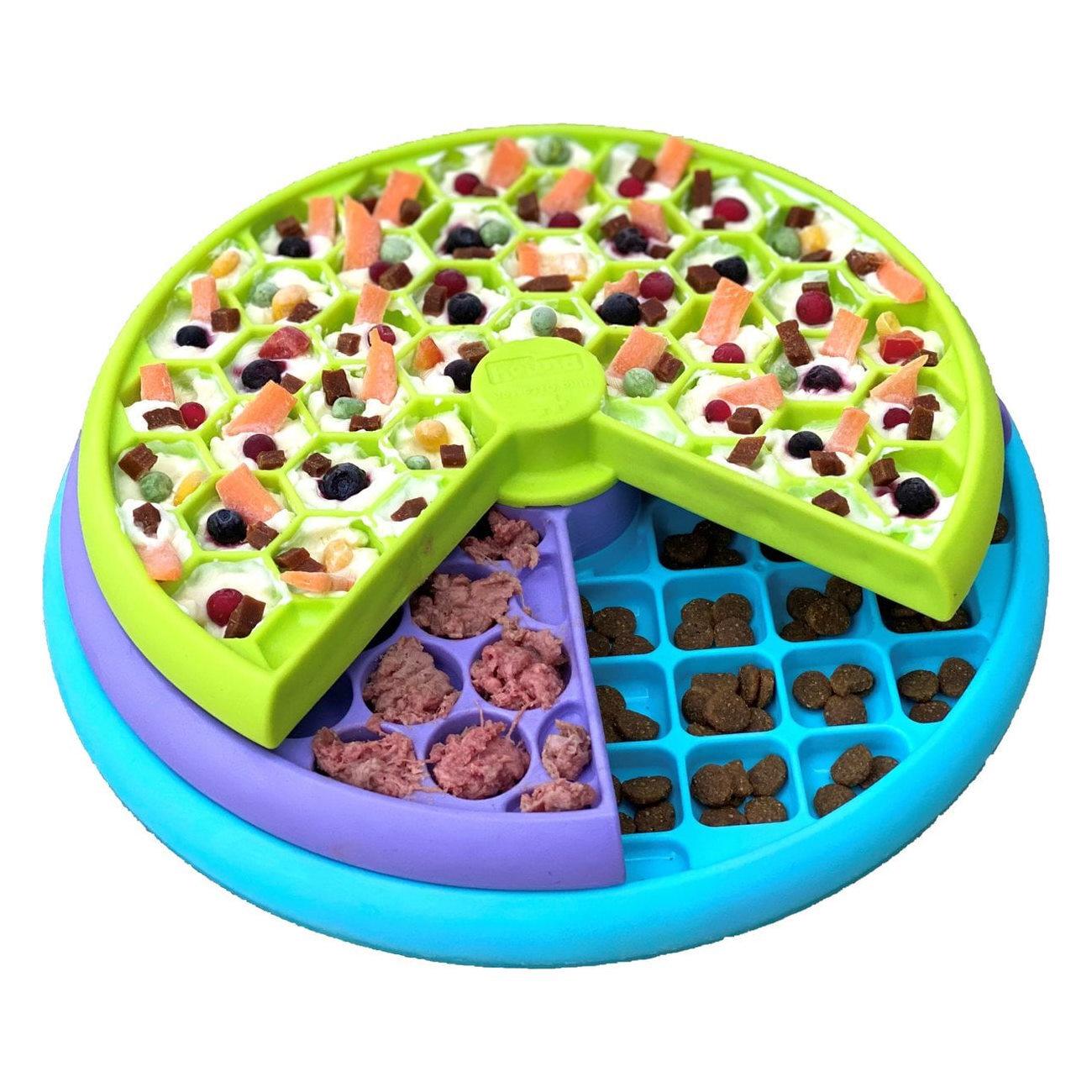 Nina Ottoson by Outward Hound dog hide and slide tan interactive treat puzzle dog toyk Interactive dog puzzle Nina Ottoson Lickin Layers