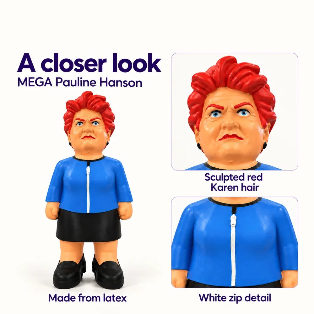 Pauline Hanson large dog toy - Preorder for Christmas Dog toys Carica Chewers