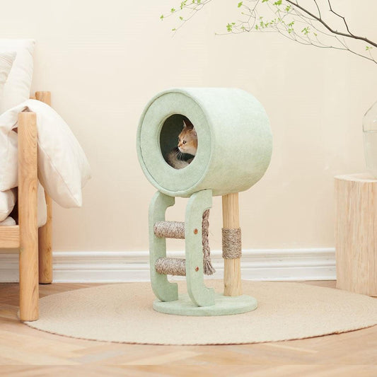 Petsbelle Avia Solid Wood Cat Tree Cat Toys and Scratchers Petsbelle