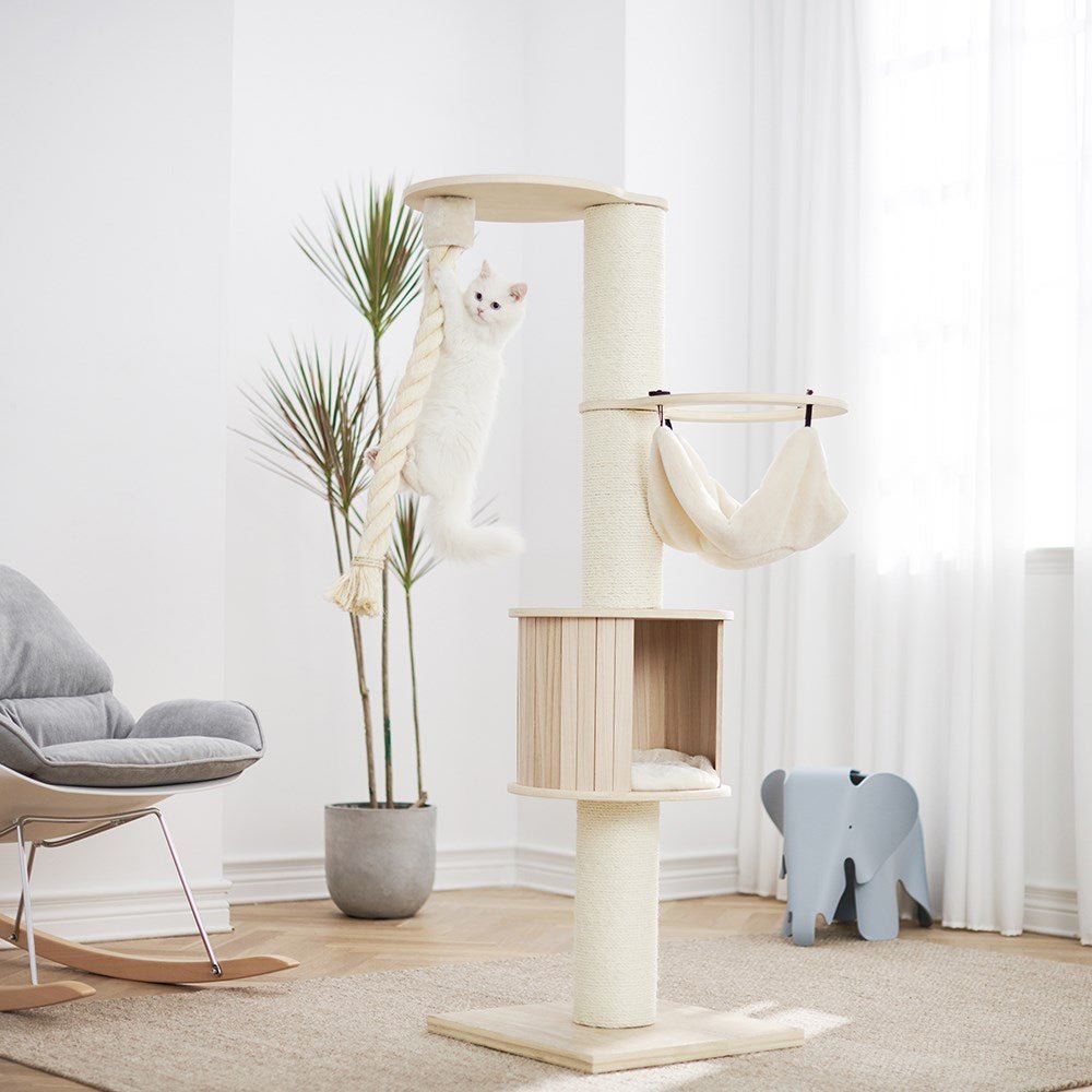 Petsbelle Solace Cat Tree – Multi-Level Scratching Post & TowerWoofy and Whiskers