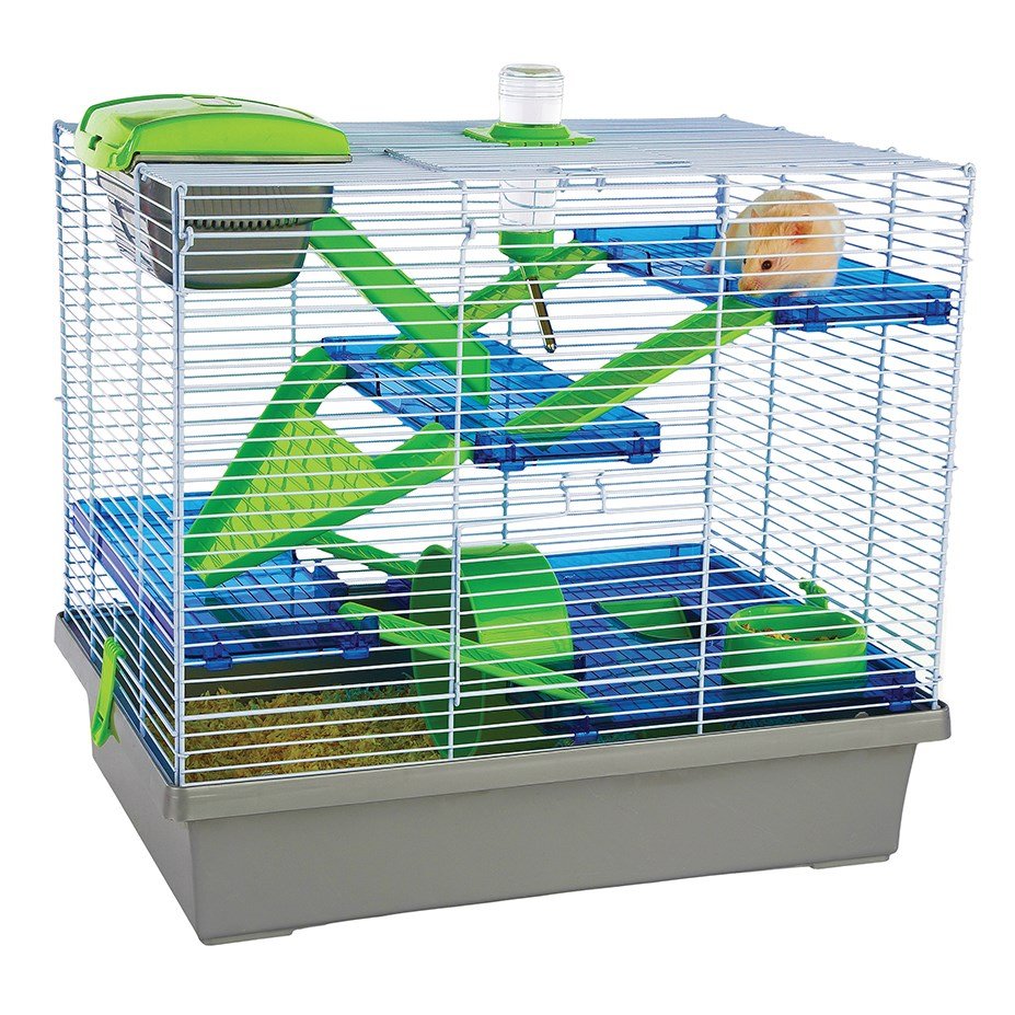 Pico XL - Translucent Teal Pet Care > Coops & Hutches > Small Animal Habitats & Cages Rosewood Green and Silver 50*35.5*45cm
