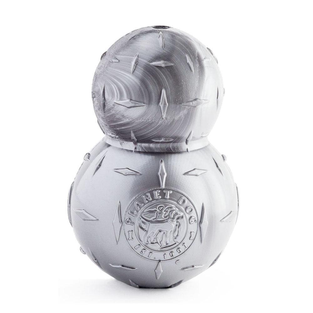Planet Dog Orbee Double-Tuff Diamond Plate Tough Dog Toy in Grey - Small Planet Dog