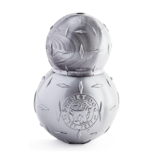 Planet Dog Orbee Double-Tuff Diamond Plate Tough Dog Toy in Grey - Small Planet Dog