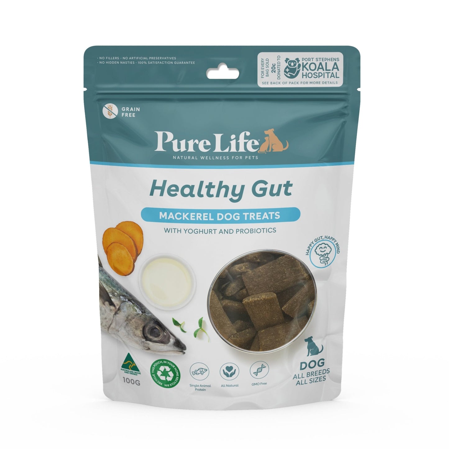 Pure Life – Zen & Relaxed dog treats Pure Life Healthy Gut (Mackerel)