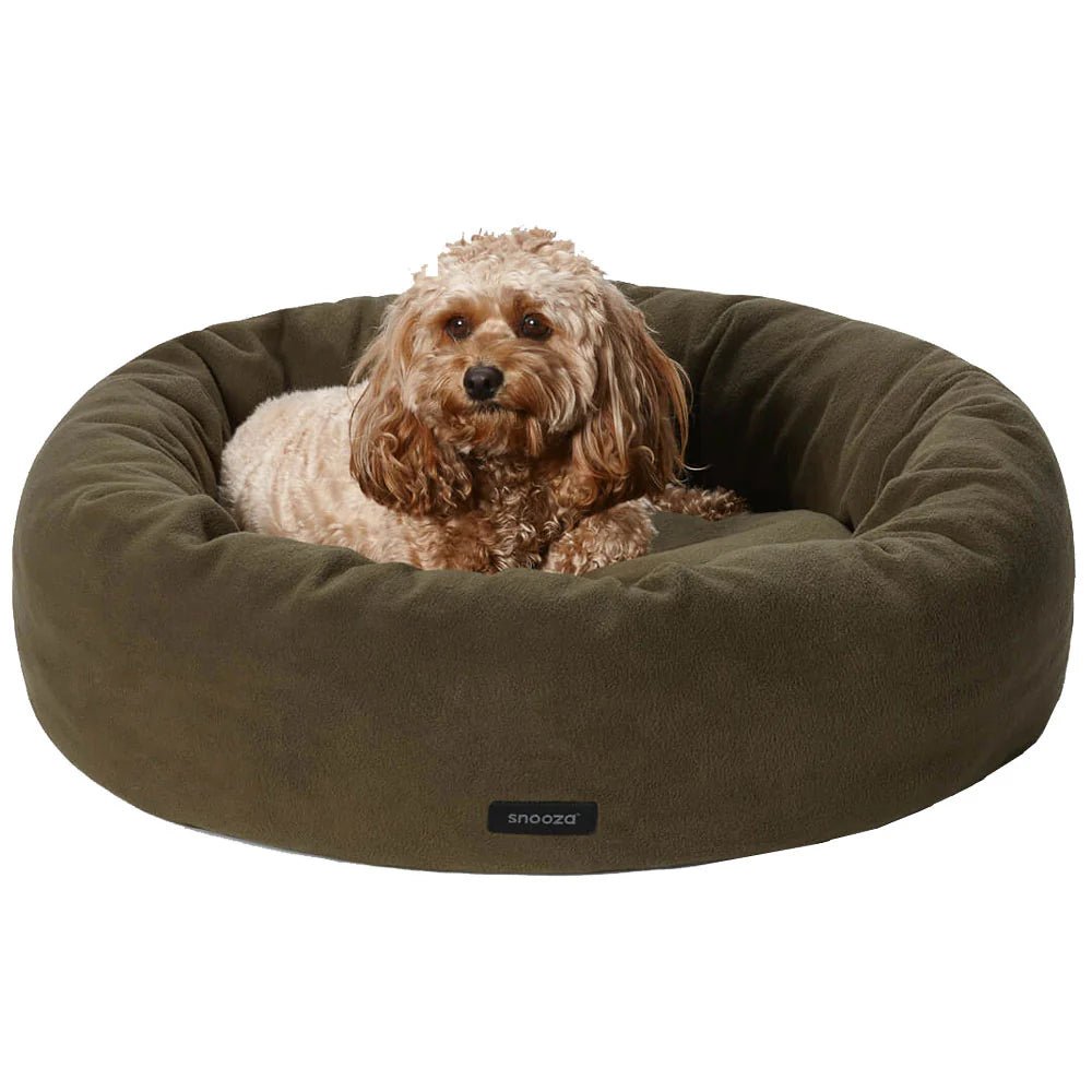 Snooza – Self-Warming Polar Fleece Cuddler – Rust pet bed Snooza XL Olive