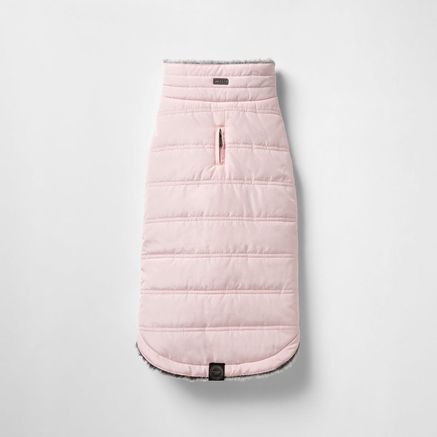 Snooza Wear – Puffer Parka – Pink dog jacket Woofy and Whiskers