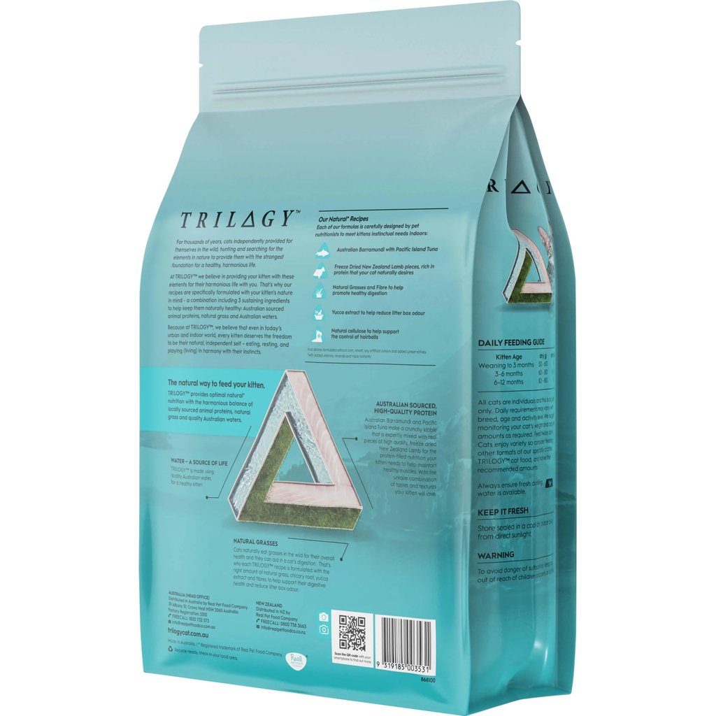 Trilogy kitten Australian Barramundi 1.2kg Non-prescription Cat Food Trilogy