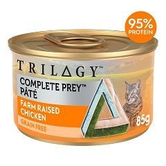 Trilogy – Wet Food – Adult Cat – GRAIN FREE – Pate Non-prescription Cat Food Trilogy Trilogy-wet-food-tins-adult-cat-grain-free-complete-prey-pate-farm-raised-chicken-24-x-85g: Adult