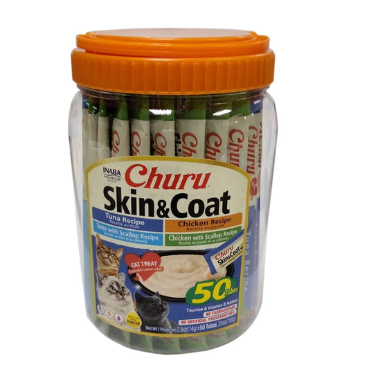 Inaba Churu Skin & Coat Variety 50 Tubes Woofy and Whiskers