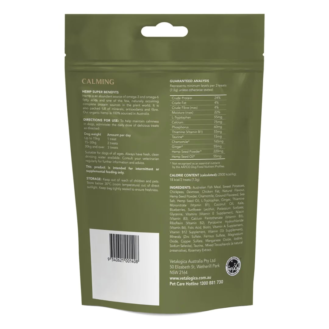 Vetalogica Hemp Clinicals Calming Treats for Dogs 225g vetalogica