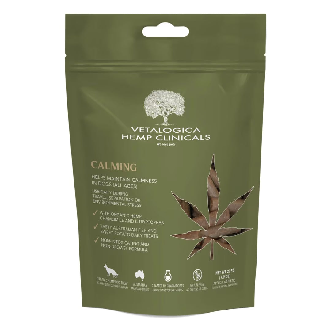 Vetalogica Hemp Clinicals Calming Treats for Dogs 225g vetalogica Dog (225 Grams)