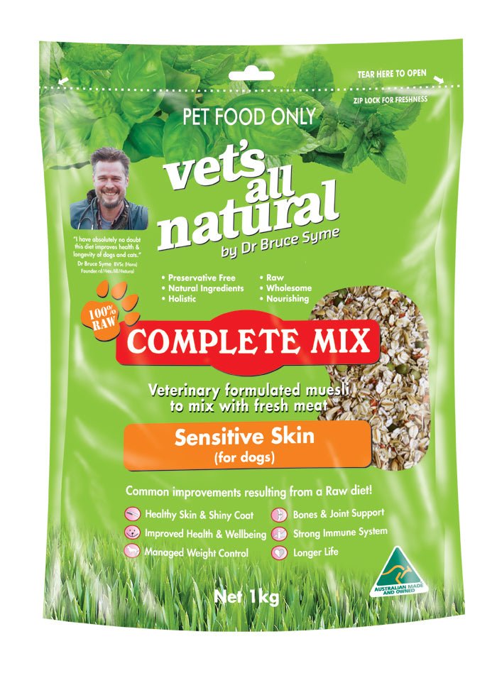 Vets All Natural Complete Mix 1 kg Sensitive Skin Vets All Natural Sensitive Skin 1kg