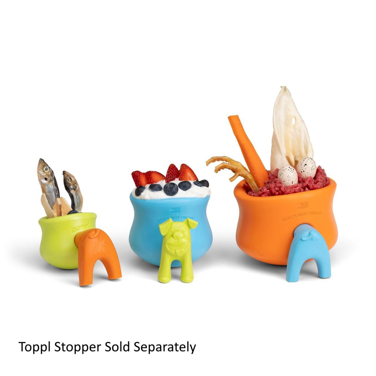 West Paw Toppl Treat Dispensing Wobbling Dog Toy & Food Bowl Dog toys West Paw Design