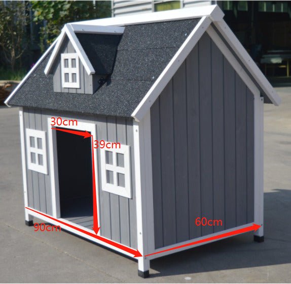 YES4PETS Grey Large Timber Pet Dog Puppy Wooden Cabin Kennel Timber House wooden dog kennel YES4PETS