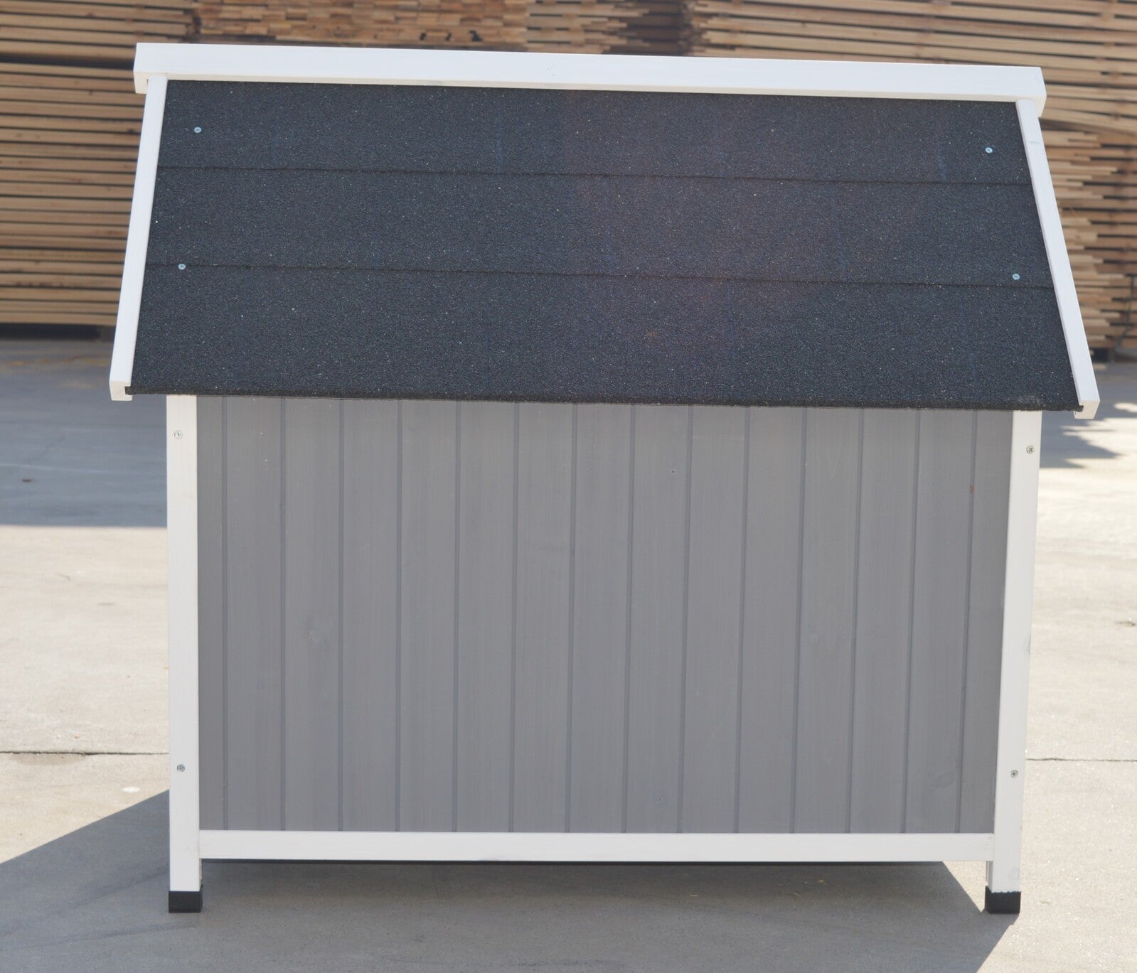 YES4PETS Grey Large Timber Pet Dog Puppy Wooden Cabin Kennel Timber House wooden dog kennel YES4PETS