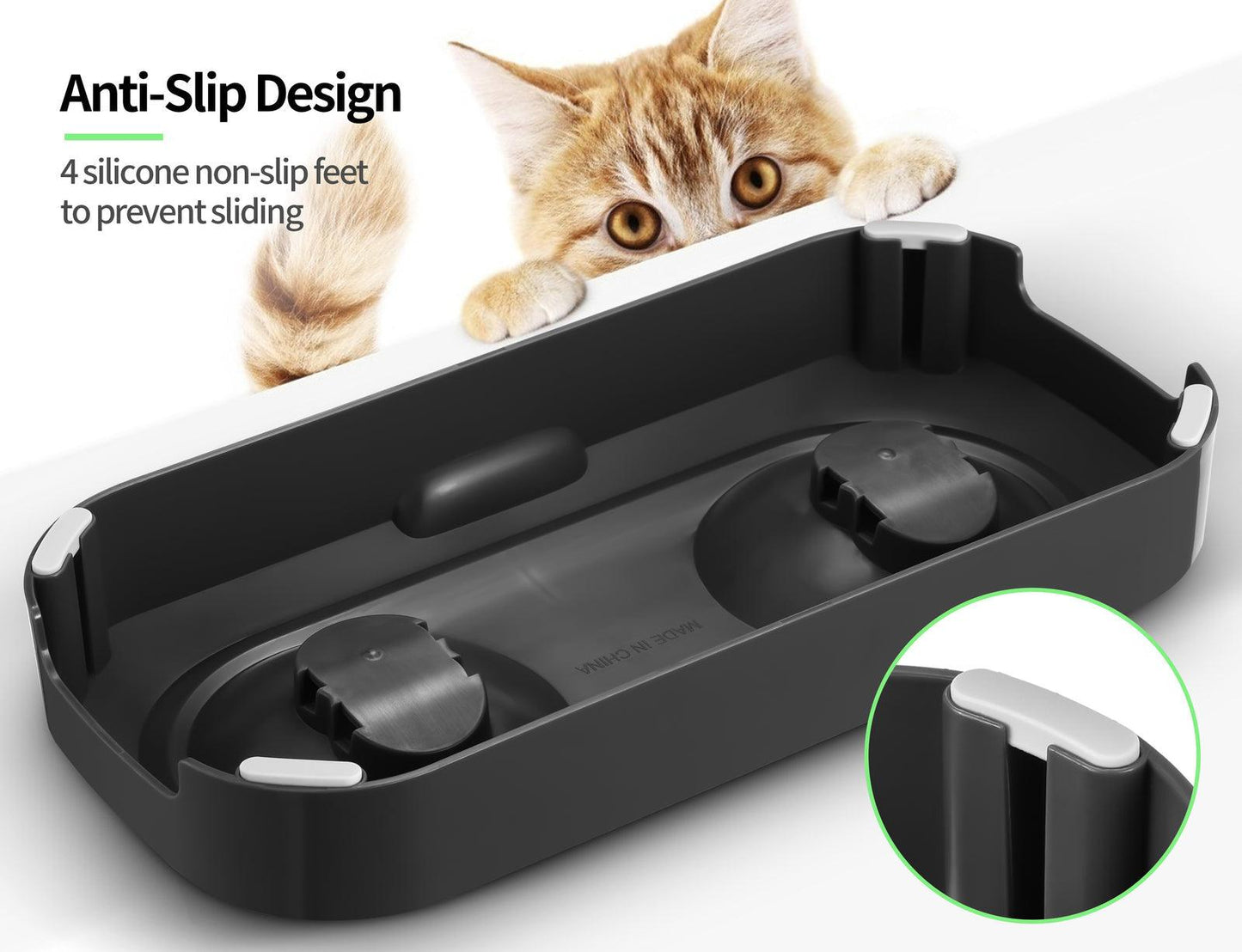 YES4PETS Stainless Steel Pet Bowl Water Bowls Portable Anti Slip Skid Feeder Dog Rabbit Cat Pet Care > Dog Supplies YES4PETS
